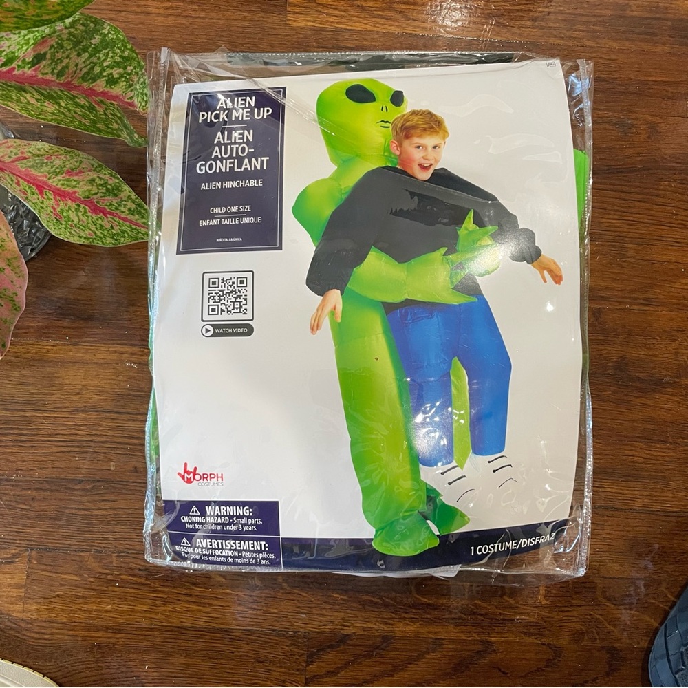 Morphe Alien Inflatable Kids Costume - Green and Black